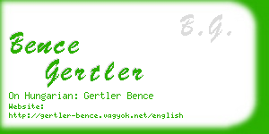 bence gertler business card